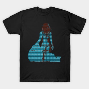 The Surfing Girl at the Beach - Typography Artwork T-Shirt